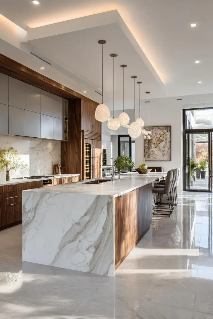 Quartz and granite countertops