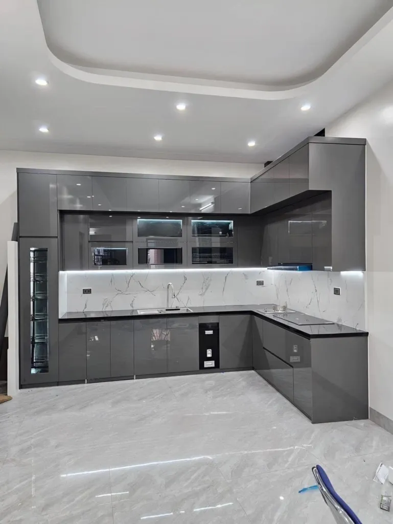 Custom cabinets installed in a kitchen