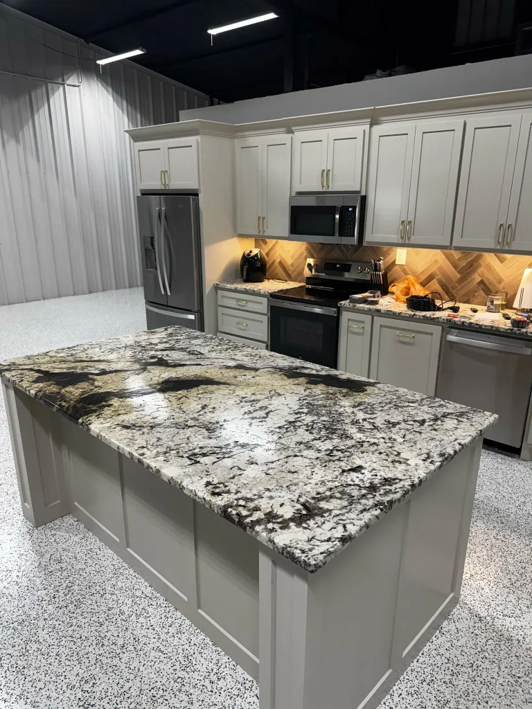 Finished custom countertop in an Orlando kitchen